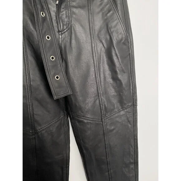 NWT Marissa Webb "Anniston" Leather Pants in Black, size 2 - Picture 9 of 13